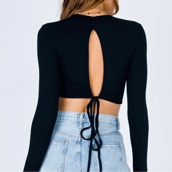 Black Long Sleeve Top - Picture 2 of 2